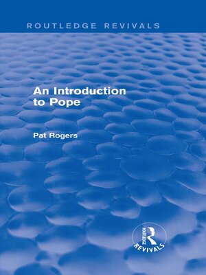 cover image of An Introduction to Pope (Routledge Revivals)